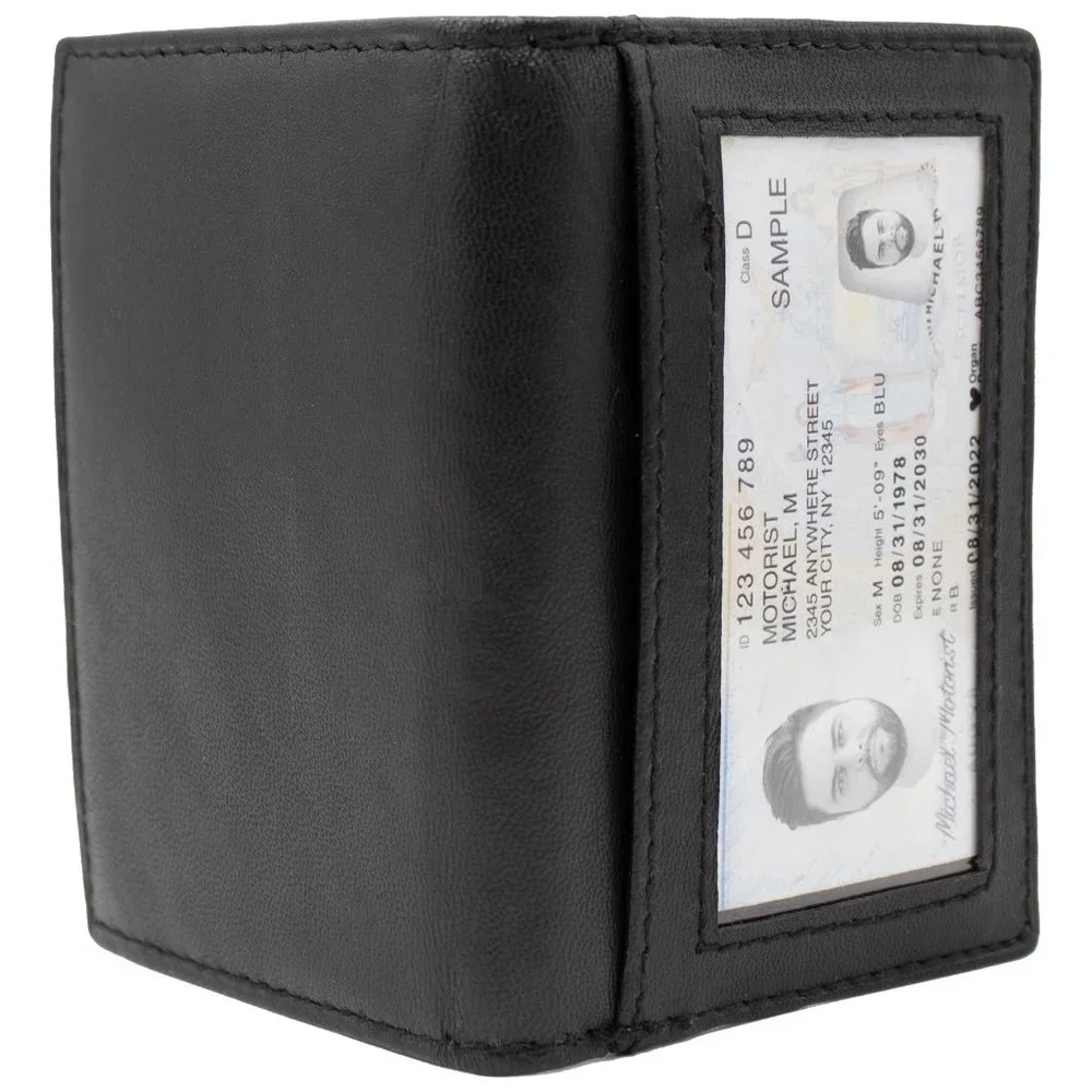 Genuine Leather Men Credit Card Case,ID holder with Black Color